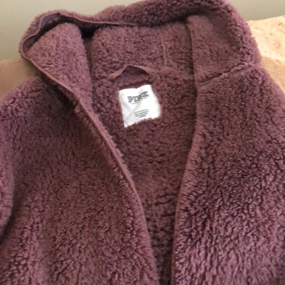 Never worn VS PINK soft jacket mauve color